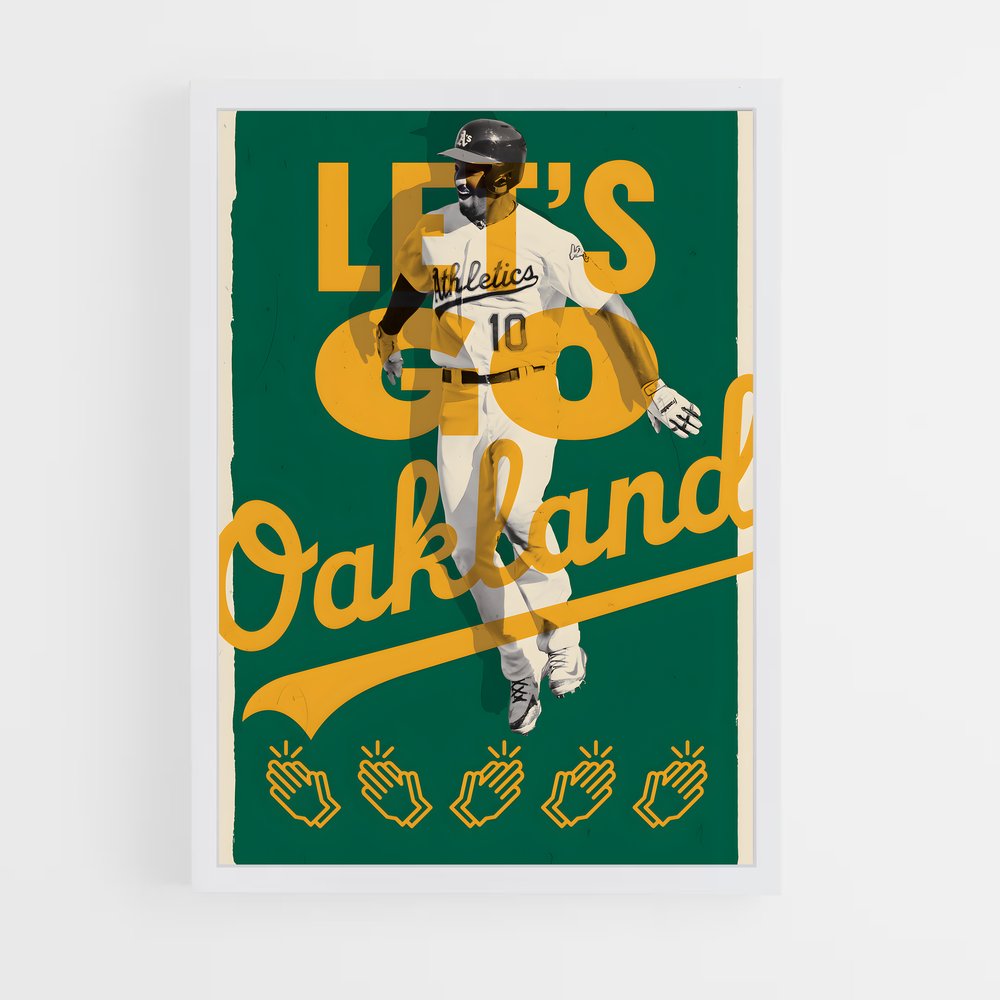 Poster Oakland athletics – affiche Baseball (vue 3)